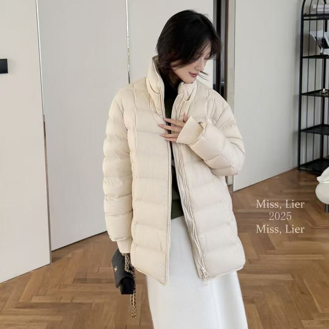 中长款软糯加厚羽绒服1611