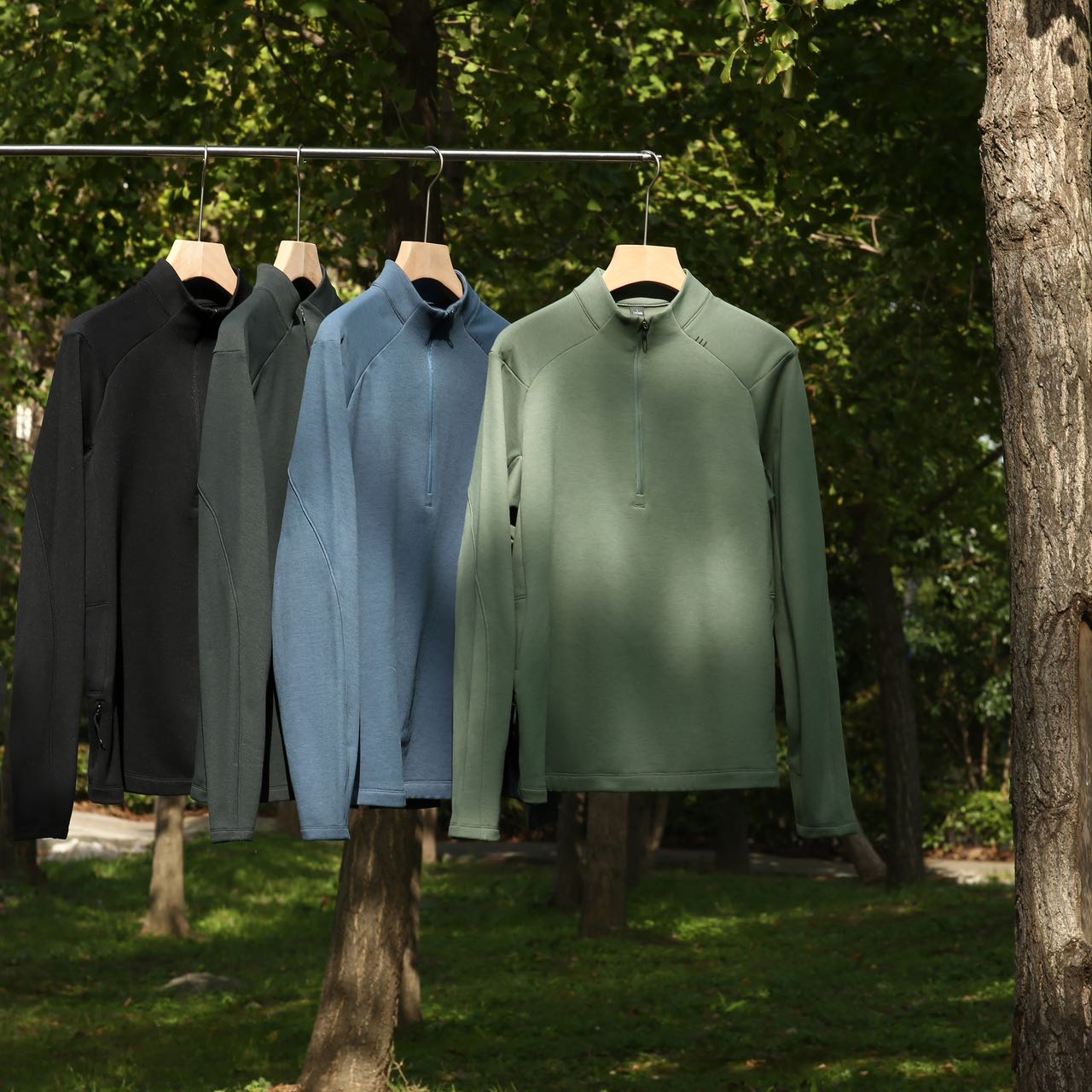 闭眼入 科技暖绒 男女户外运动长袖半拉链户外磨毛立领弹力2830