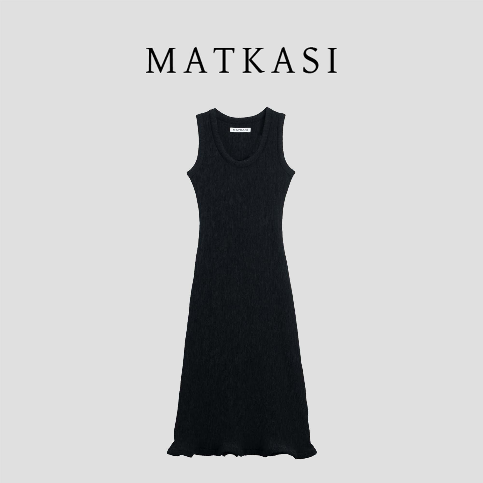 MATKASI热搜！B败幂幂裙～jil风修身优雅小性感经典花朵小黑裙