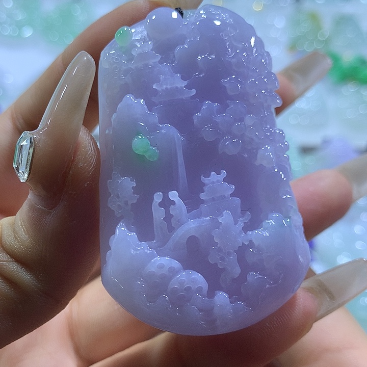 翡翠未镶嵌颈饰天然翡翠A货吊坠