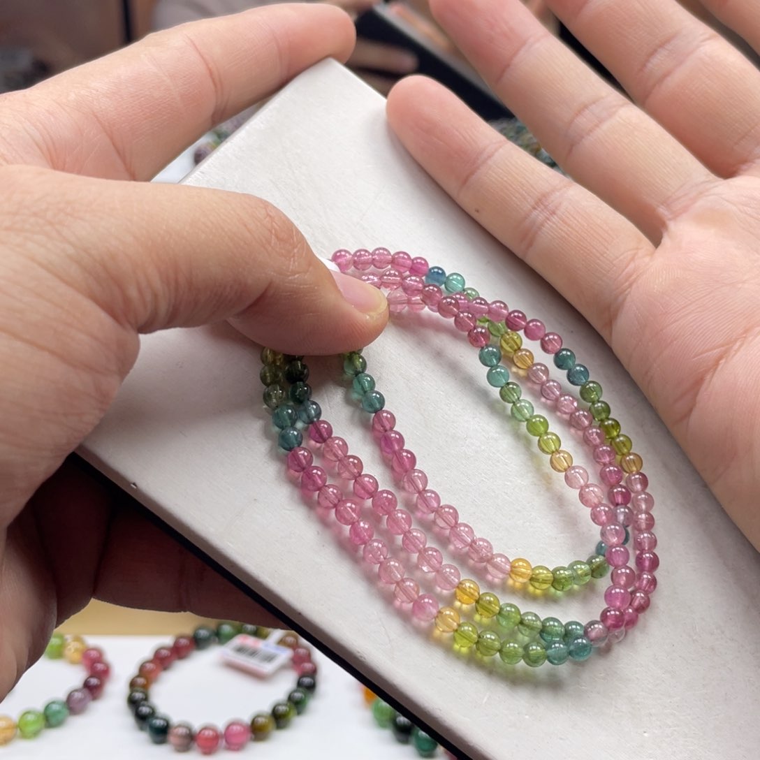 碧玺手串未镶嵌4mm.mmmmmmmmm