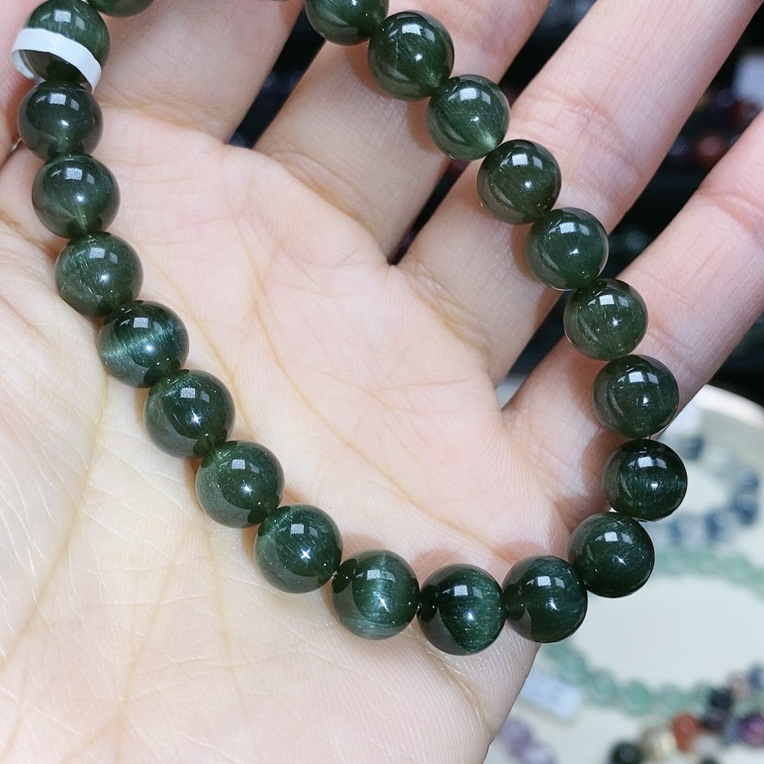 水晶手串未镶嵌绿发晶