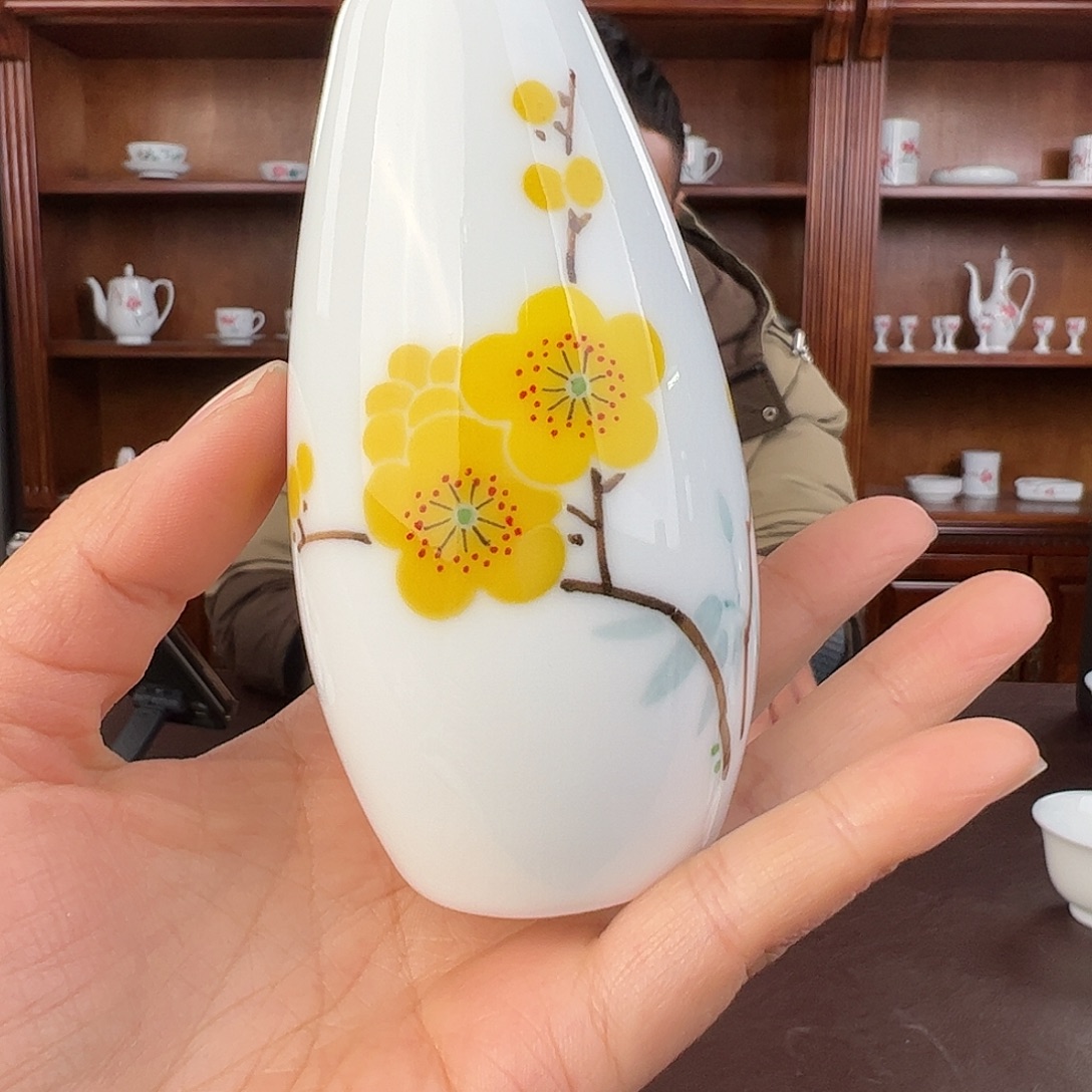 瓷翠竹黄梅胡椒筒