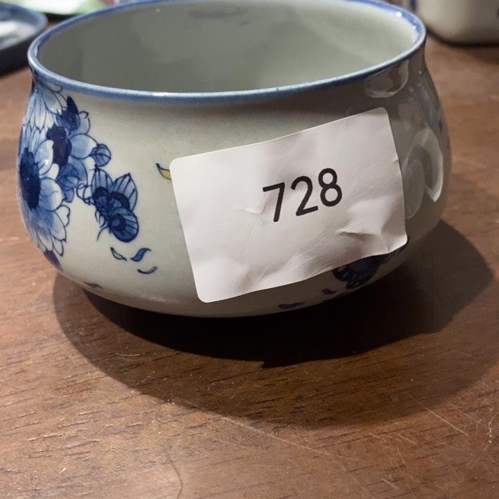 青花瓷景德镇手绘向日葵渣斗