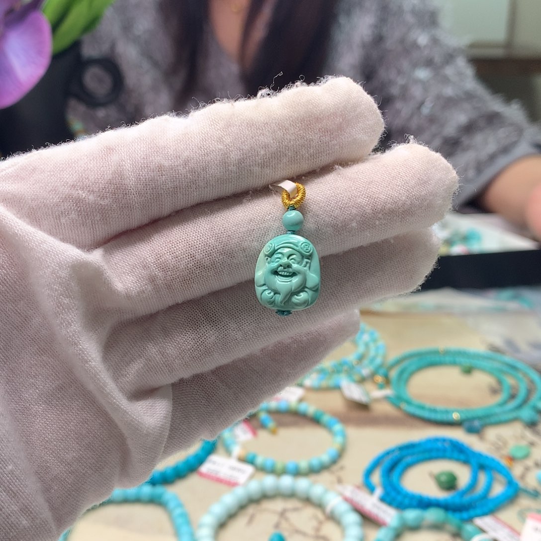 绿松石足铂镶嵌配饰