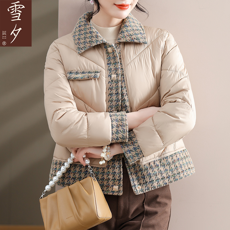 妈妈秋冬装洋气小棉袄2024新款加厚保暖棉服中老年女冬季棉衣外套