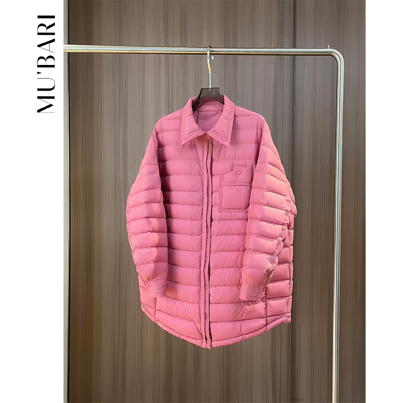 衬衣款轻薄羽绒服 新款宽松阔版外套