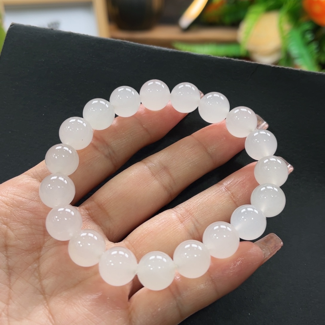 石英质玉手链未镶嵌➕周周10.5