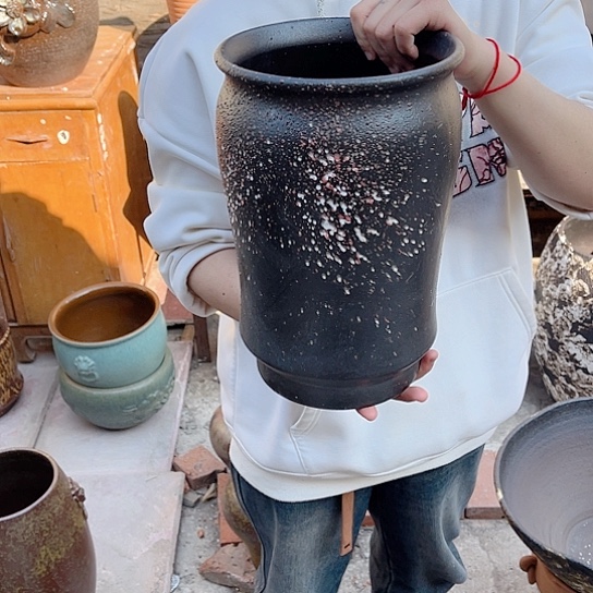 紫砂花盆高度32口径20