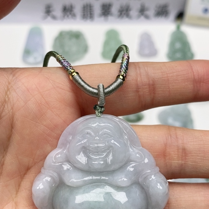 翡翠未镶嵌颈饰佛公