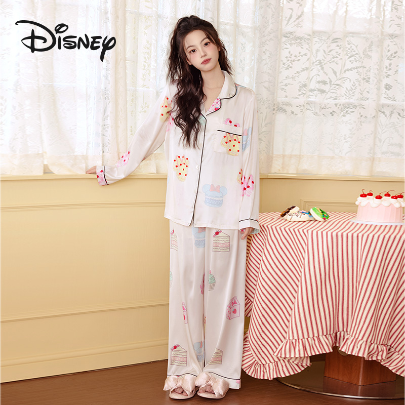 Disney/迪士尼26年秋季新款米奇卡通印花可外穿女家居服套装睡衣