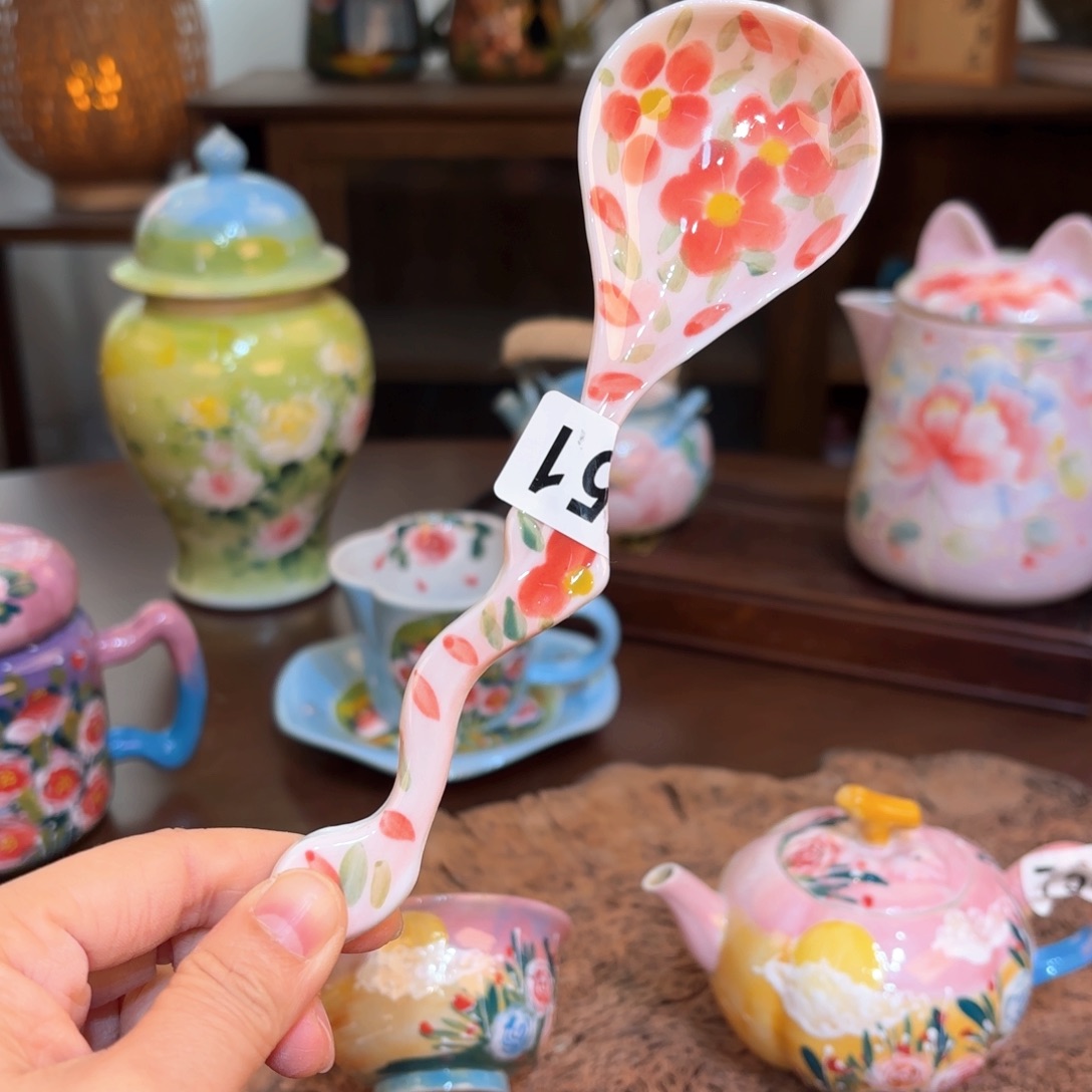 景德镇手绘高温釉下彩陶瓷茶具