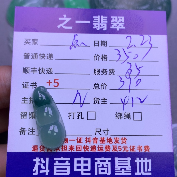 翡翠颈饰未镶嵌“****y