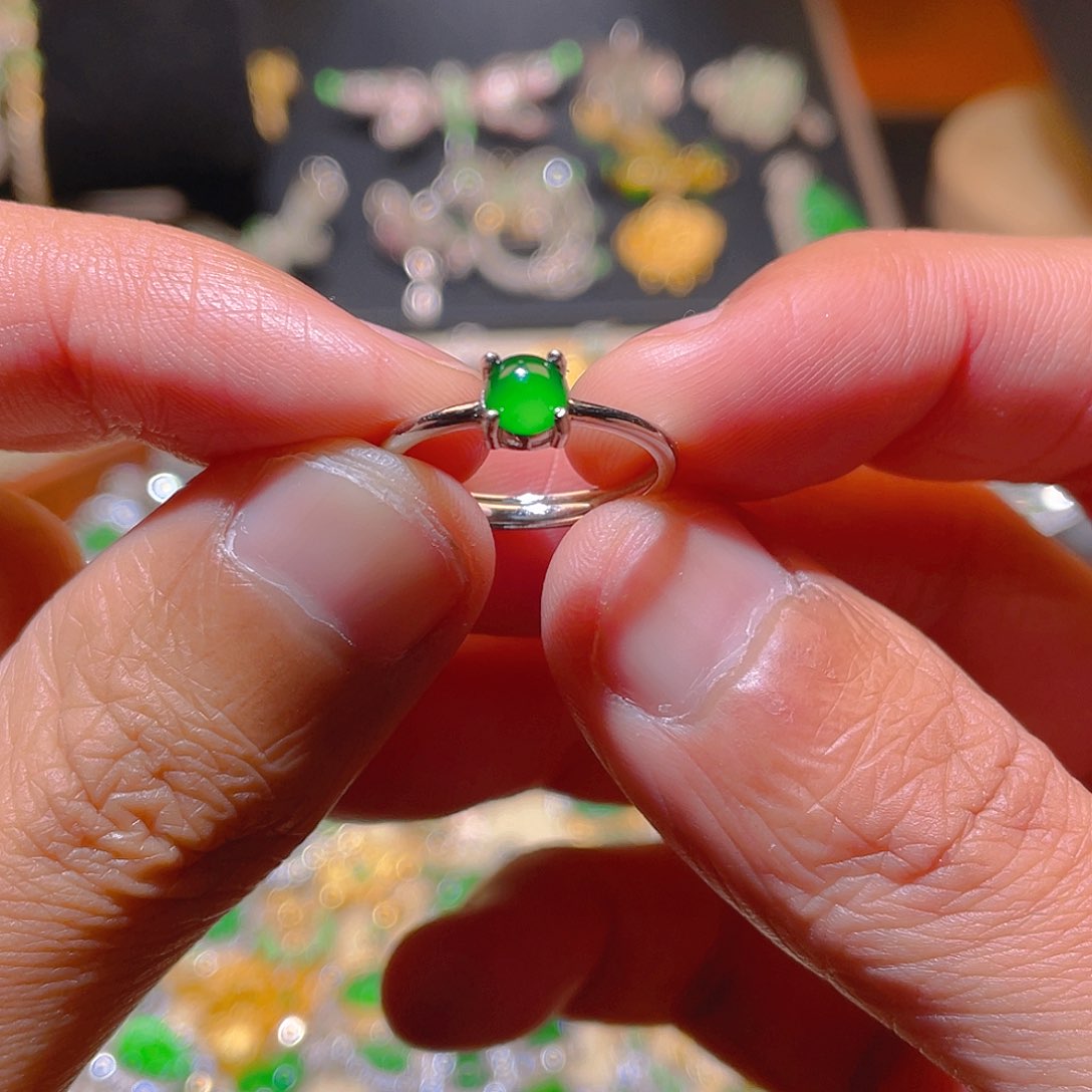 翡翠吊坠(不含链)银S925镶嵌