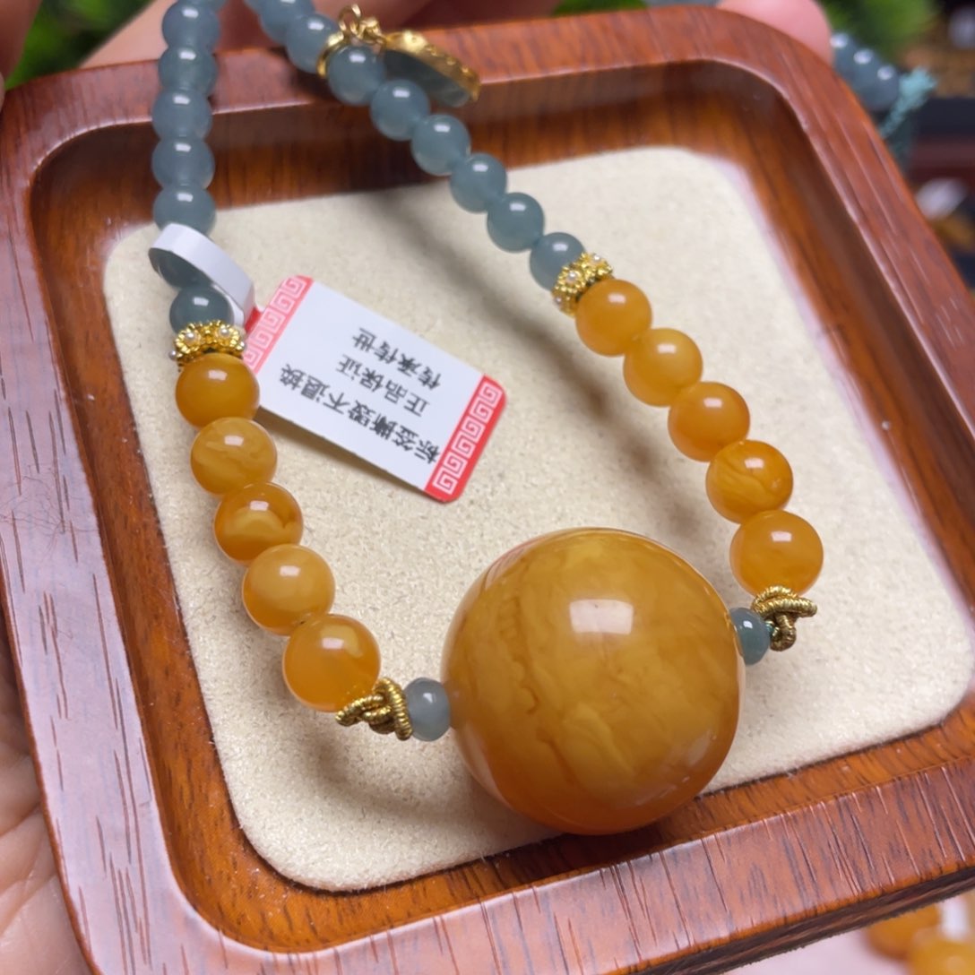 蜜蜡颈饰未镶嵌项链