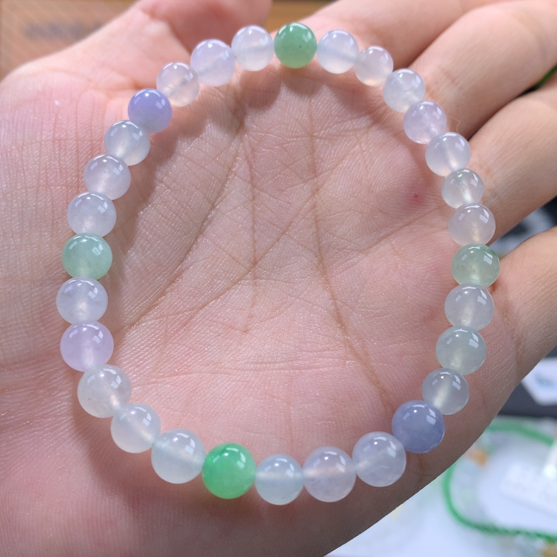 翡翠未镶嵌手链卡6～6.5