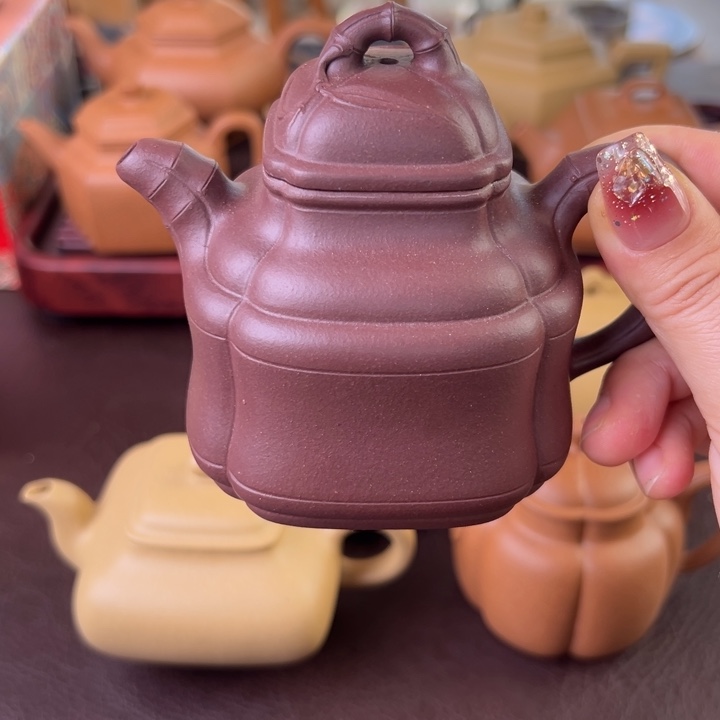 茶壶紫砂紫泥竹鼎