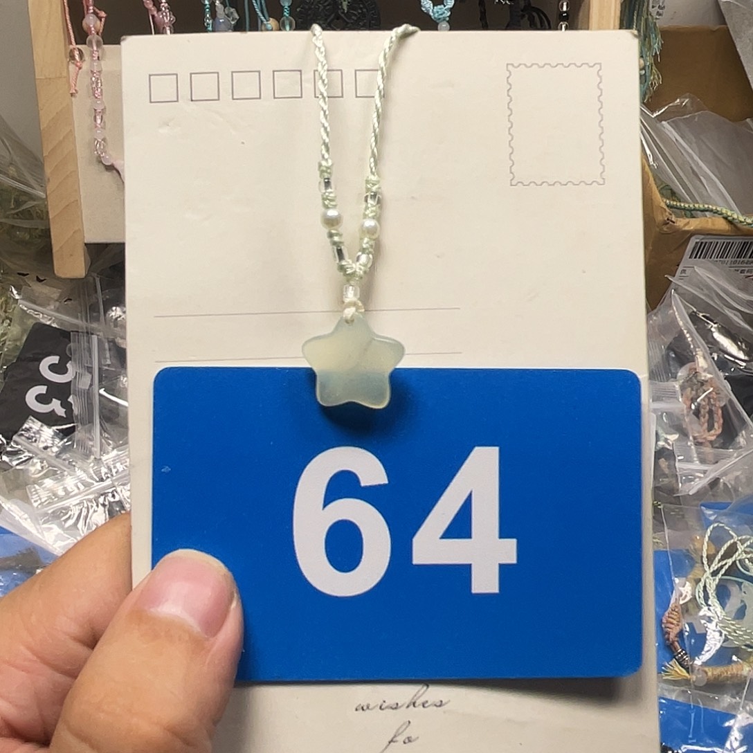 蛇纹石玉合金颈饰