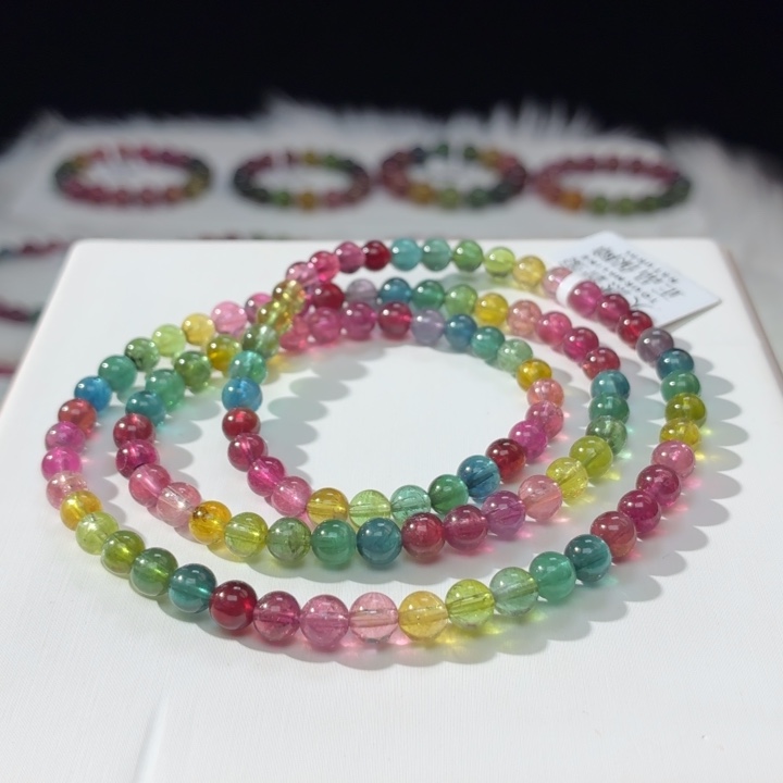 碧玺手链未镶嵌5.3mm±