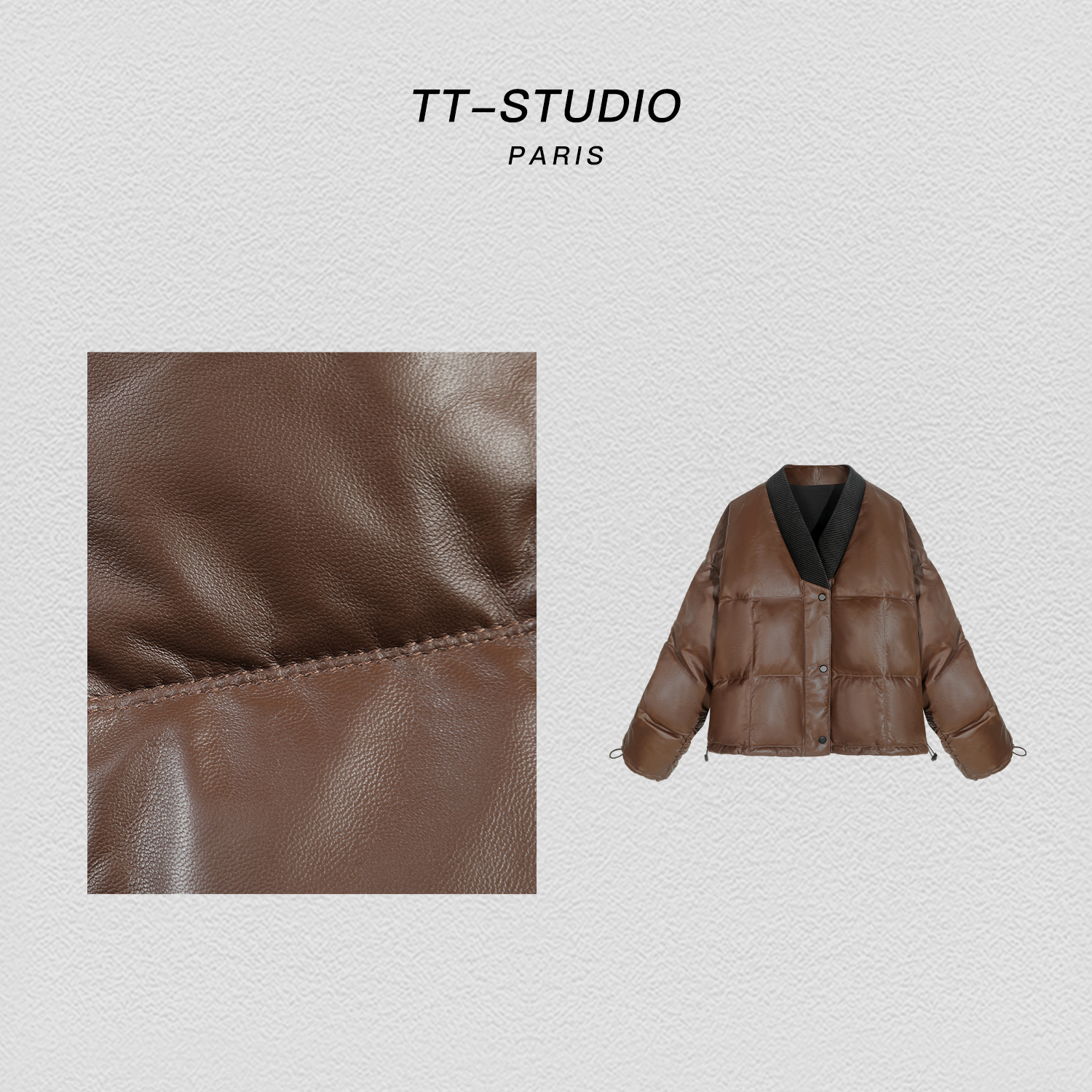 TT【典雅】意大利进口绵羊皮+90%白鹅绒保暖24024