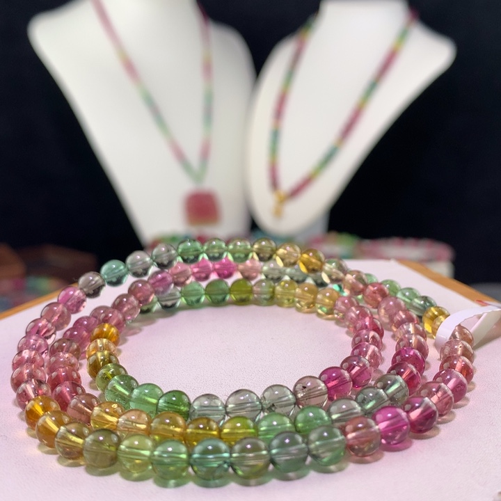 双色碧玺手链未镶嵌