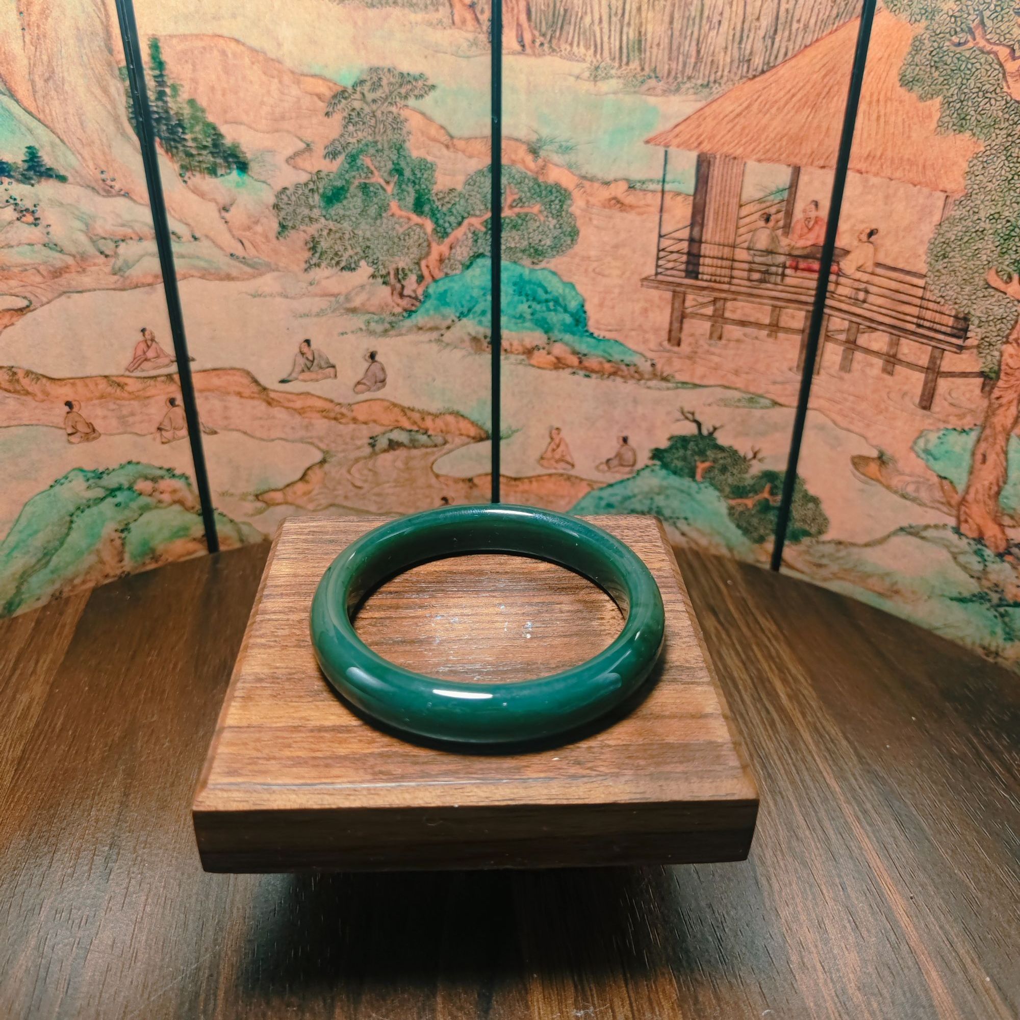 Q和田玉手镯（卡58）0972