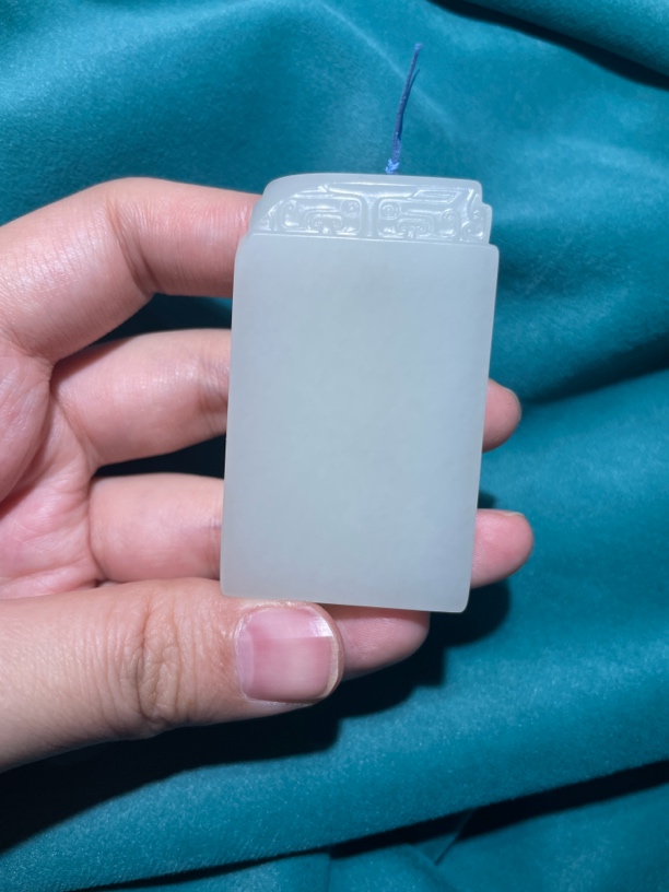 和田玉白玉平安无事牌