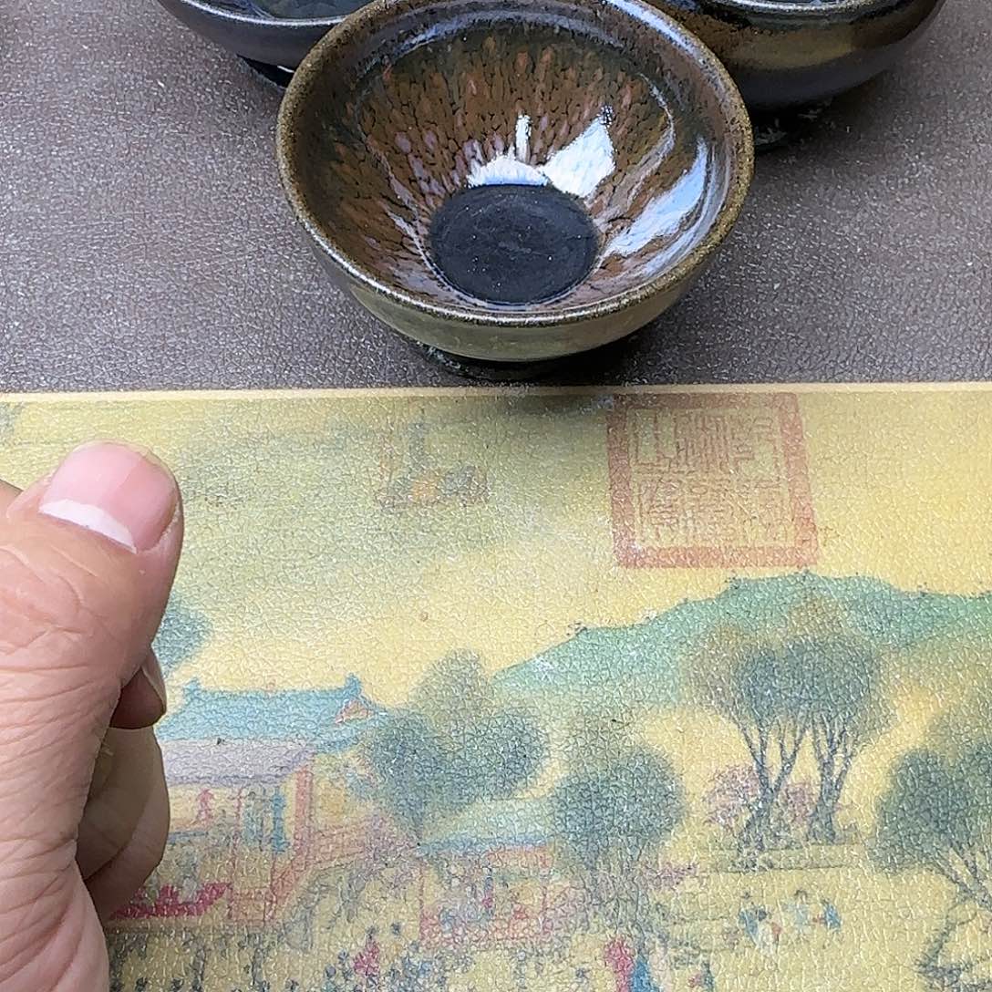 挑***爸茶盏建盏杯主人杯龙窑柴烧