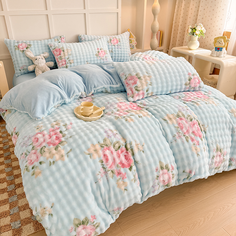 【贵妇级】高奢海宁绒加厚托斯卡纳绒冬季床上用品被套单件-莫兰朵