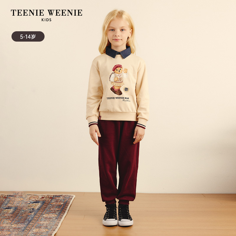 【奥莱】TeenieWeenie Kids小熊童装印花学院风百搭卫衣TKMW243854K