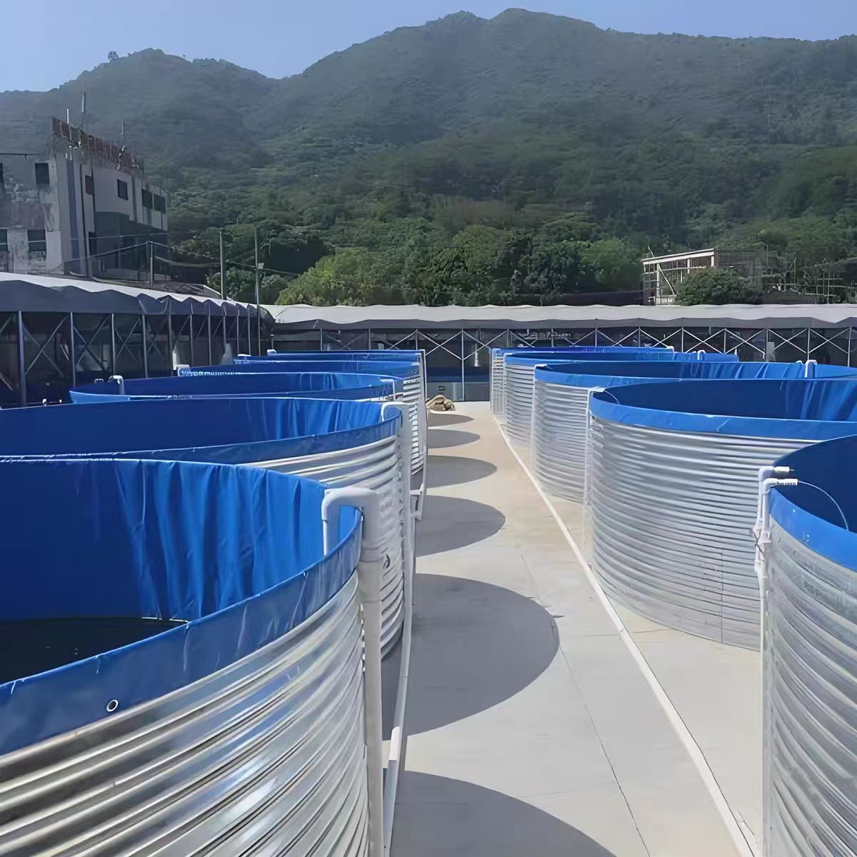 高度1.5米镀锌板帆布蓄水池特殊尺寸专拍