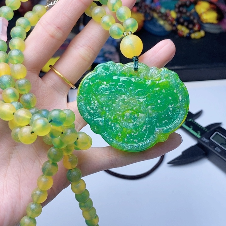 蜜蜡颈饰未镶嵌270套装