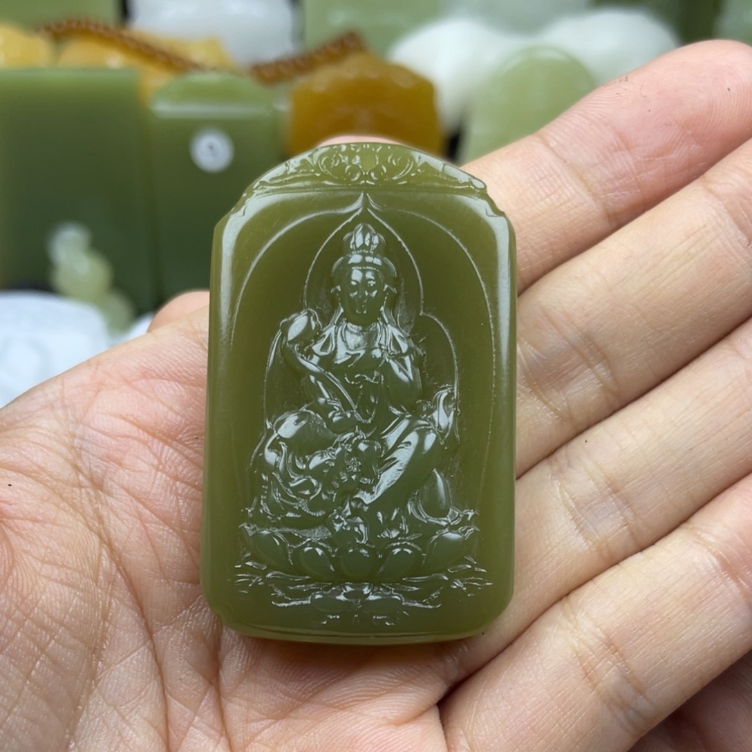 泽*汇昆仑山料生肖兔小款吊坠