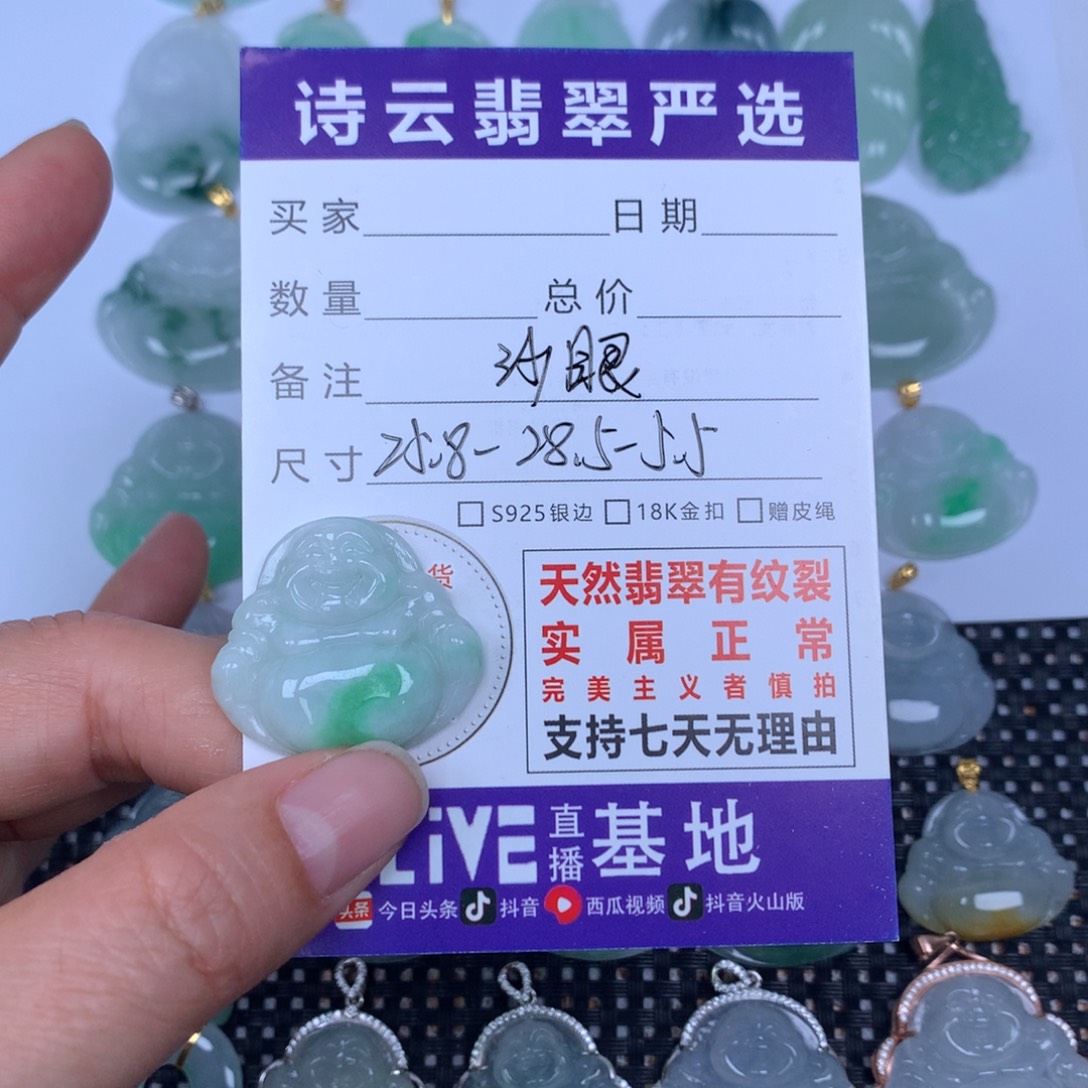 翡翠未镶嵌颈饰天然