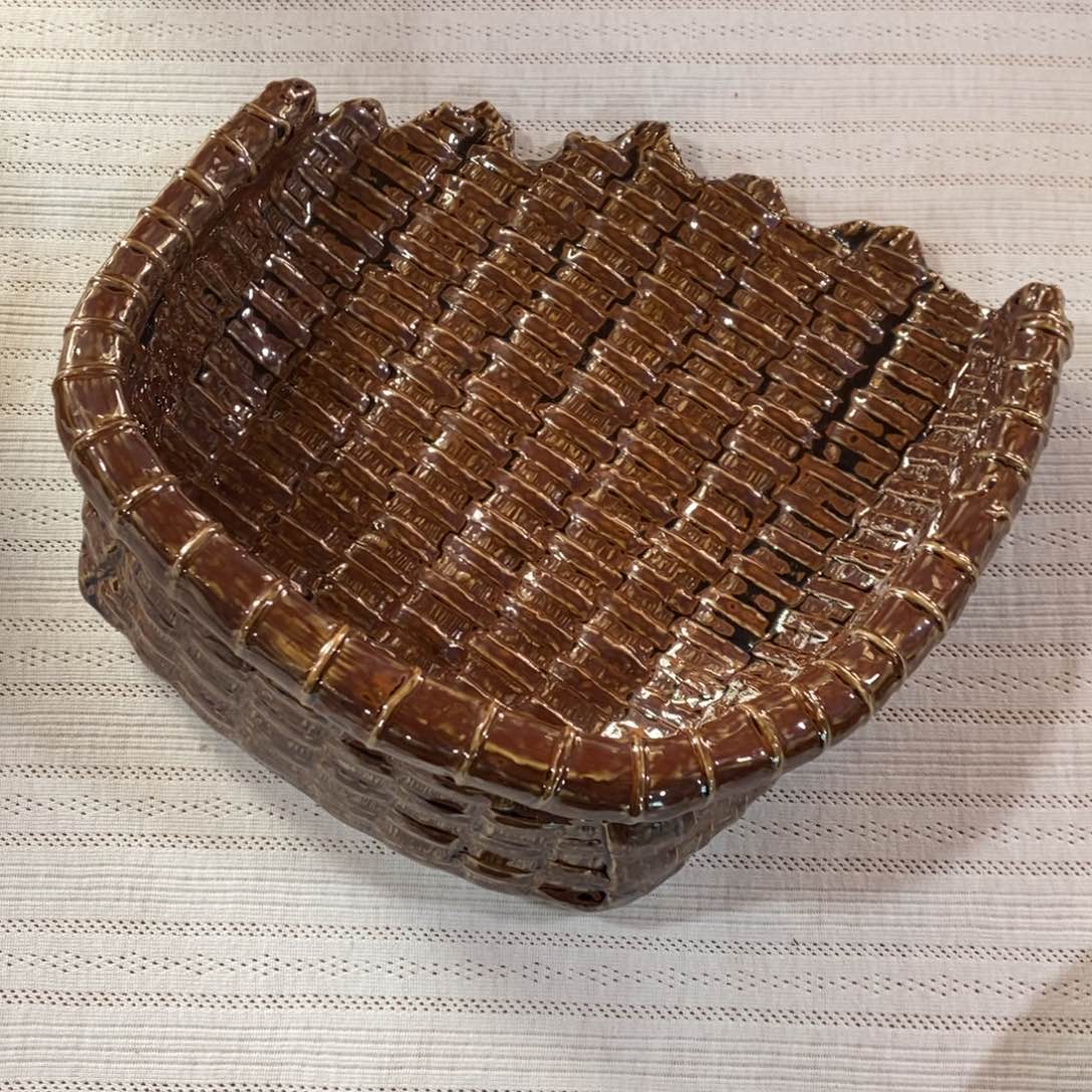 瓷片陶制 竹编式器