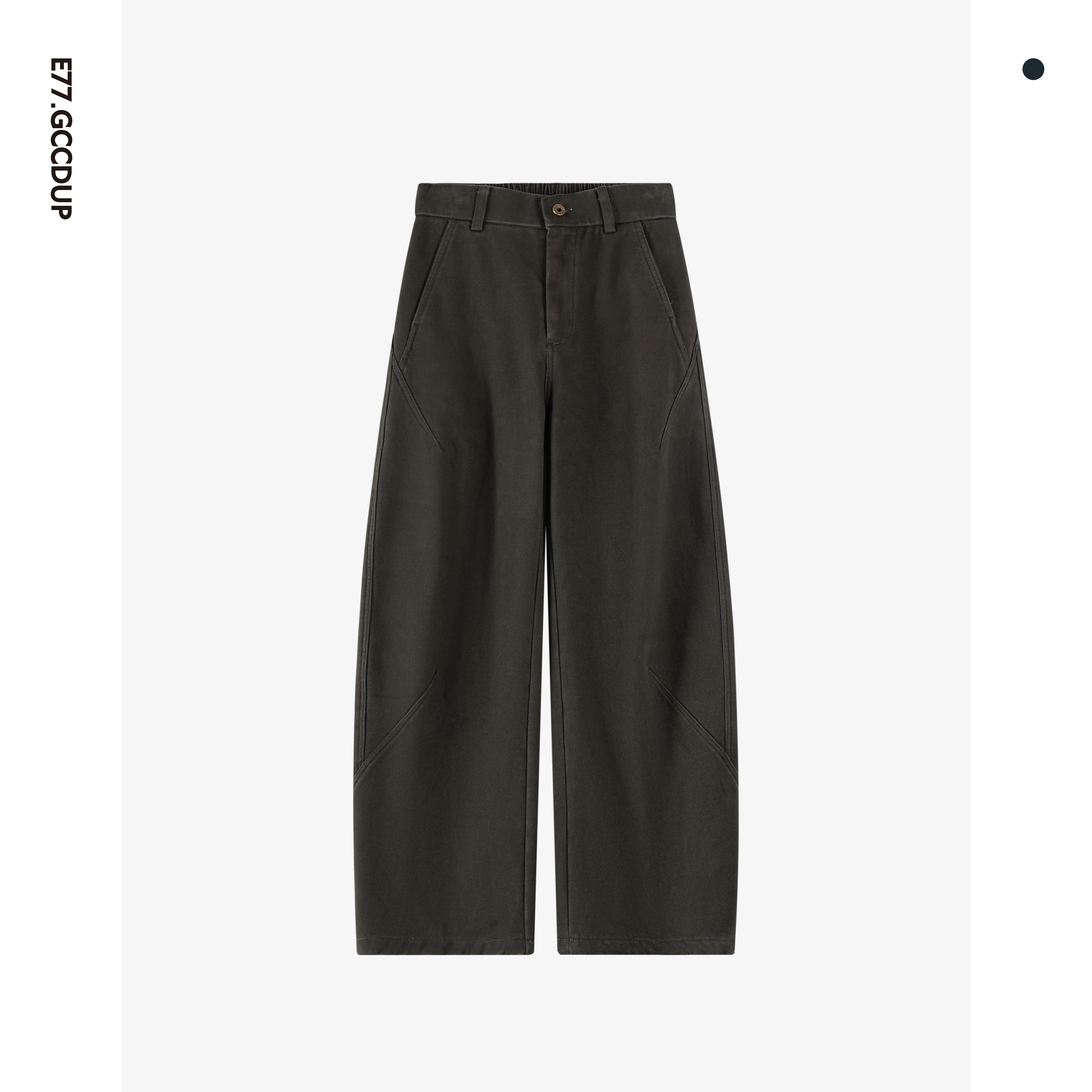 『街角暖绒』 气流纺全棉碳素磨毛廓形结构加绒直筒休闲裤