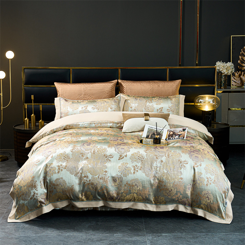 温柔时光-轻奢提花床上四件套春夏秋冬不滑床