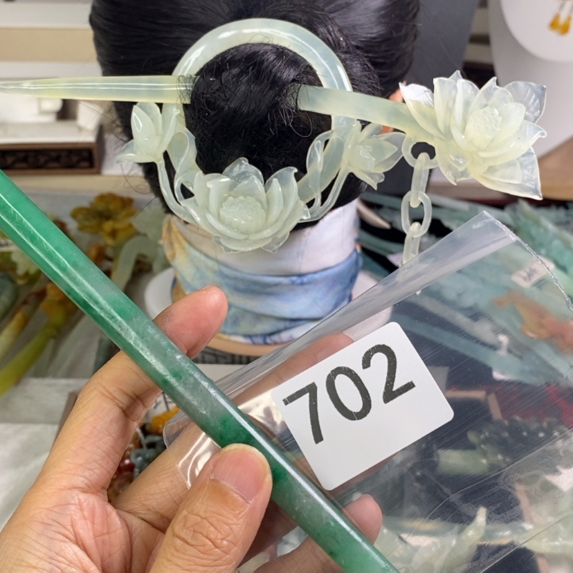 【闪购商品】岫玉发饰未镶嵌含****）