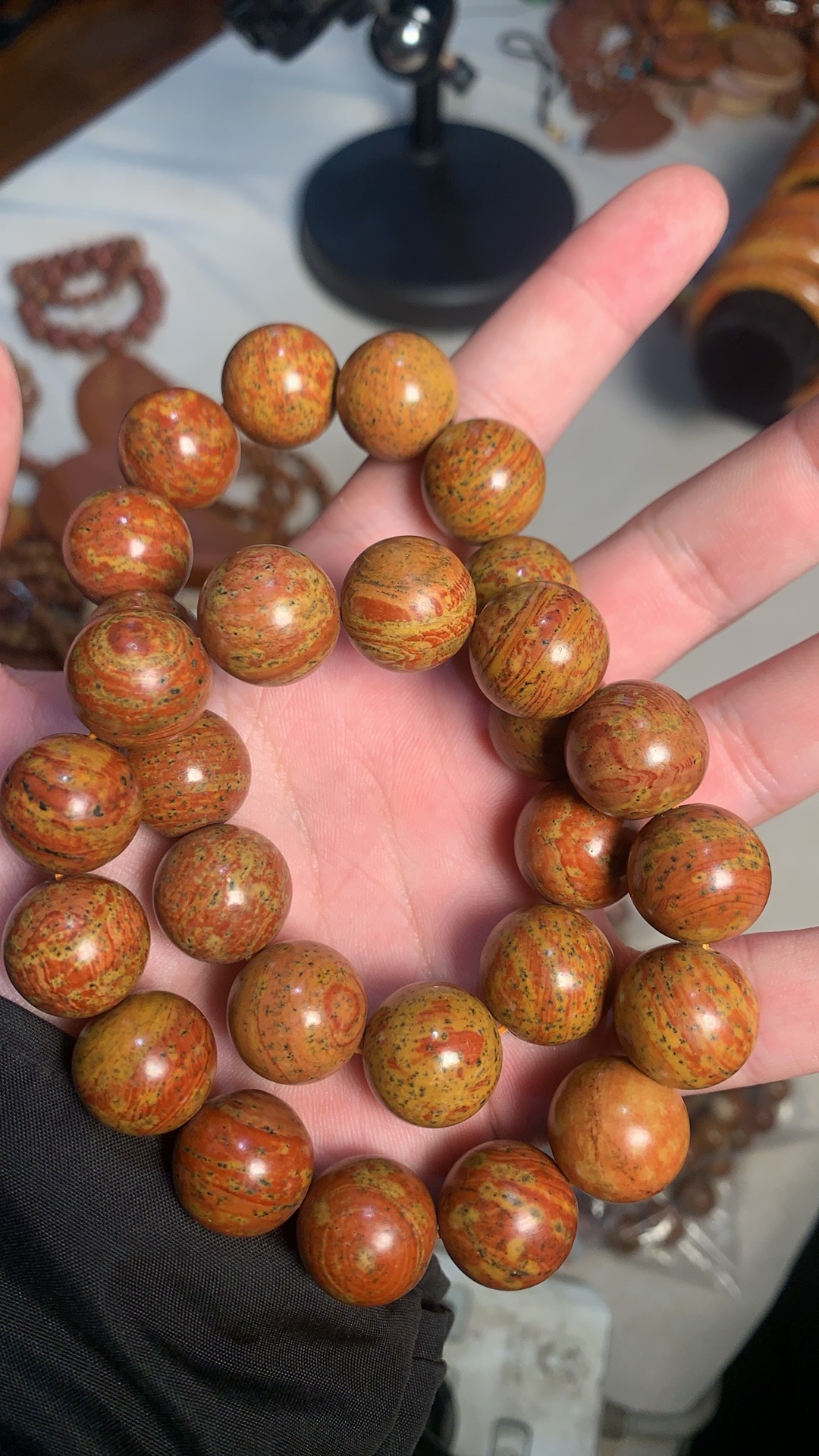 非金属锦纶手链 专拍正宗泗滨砭石单圈手串手链装饰