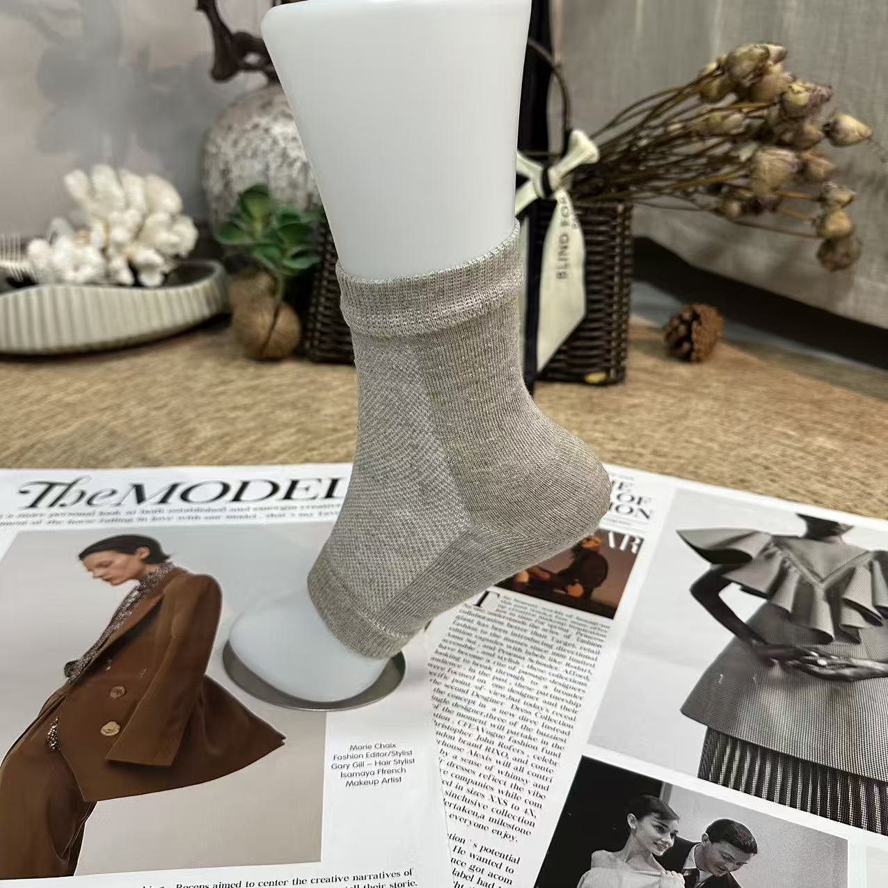 【汉麻防裂袜】汉麻护足硅胶脚套防裂脚后跟干裂袜子男女秋冬脚套