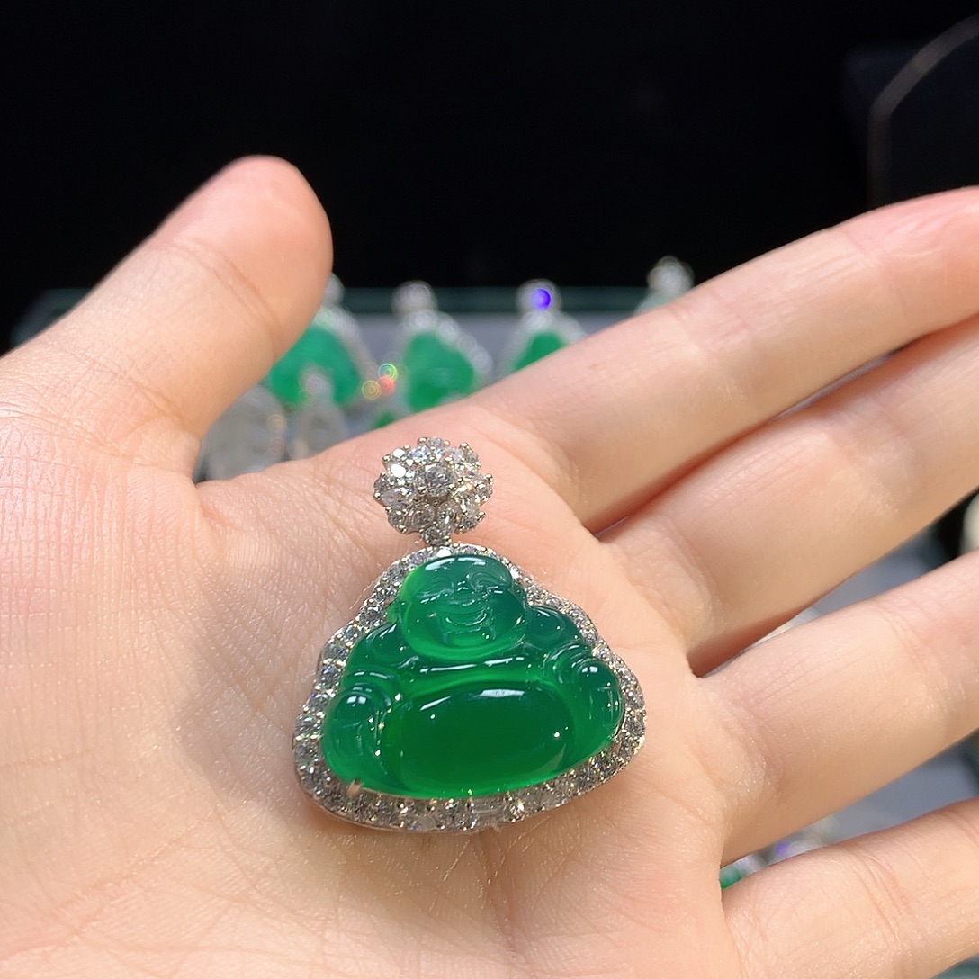 玛瑙/玉髓银S925镶嵌颈饰