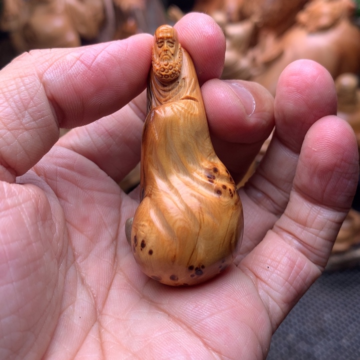 柏木（崖柏）崖柏陈化料手把件