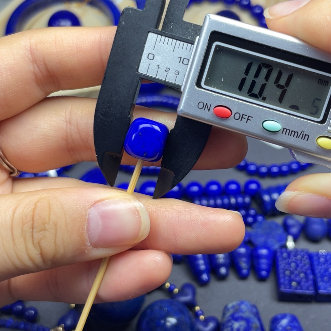 青金石未镶嵌方糖单珠10+
