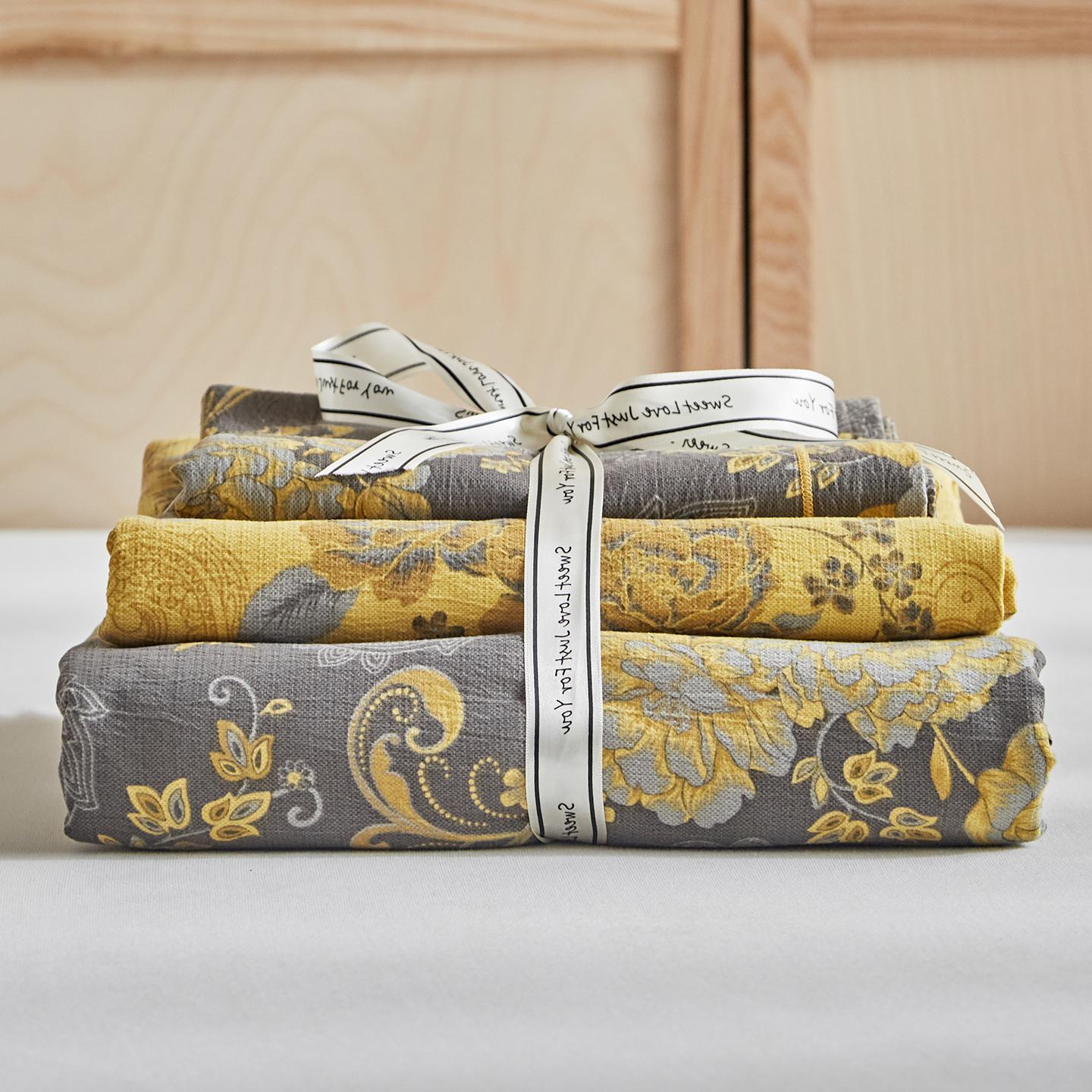 【D粉丝专享】高端色织双层纱四件套-金玉满镗