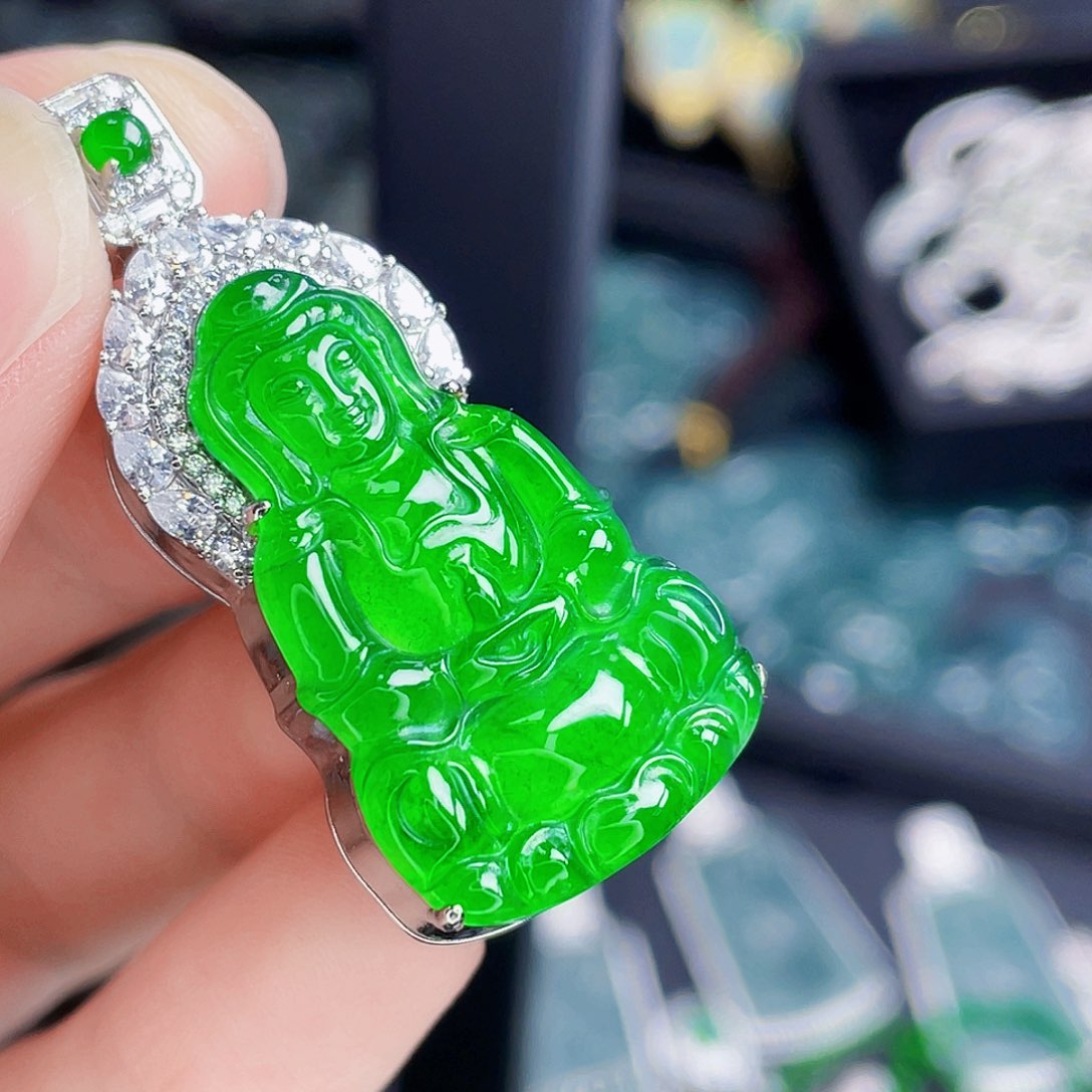 翡翠未镶嵌吊坠(不含链)