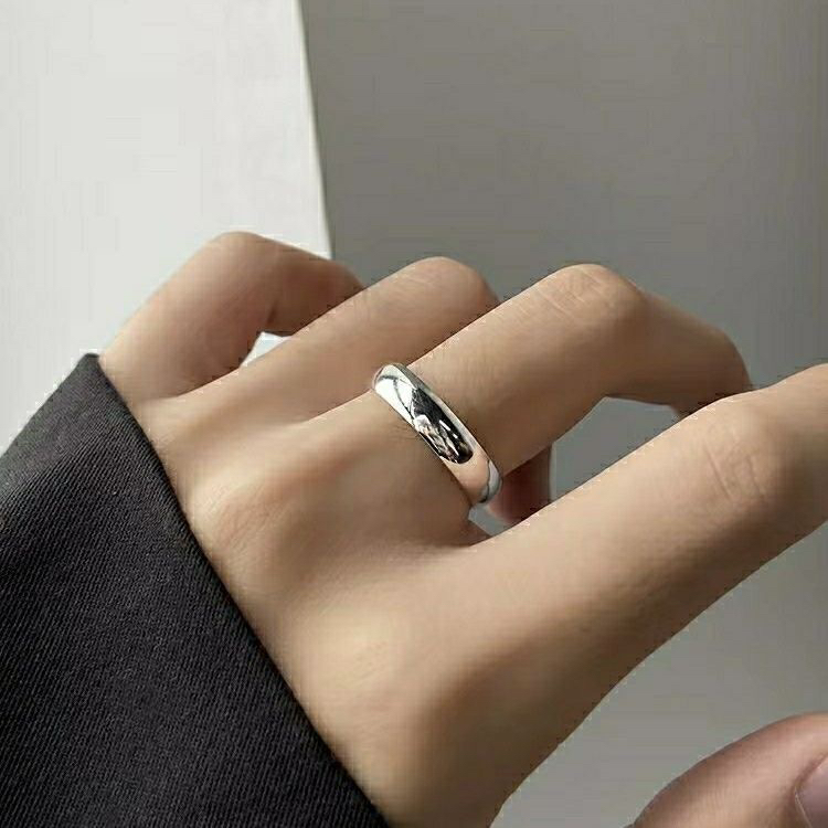 足银戒指 s990素圈活口纯银戒指 sidam kumx  uzuk