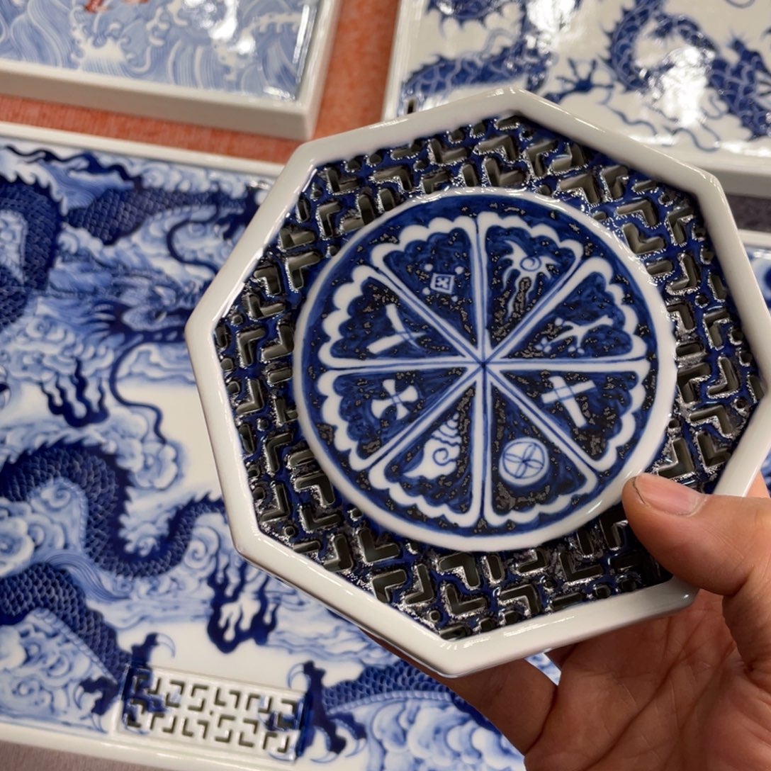 天***罡景德镇陶瓷手工手绘