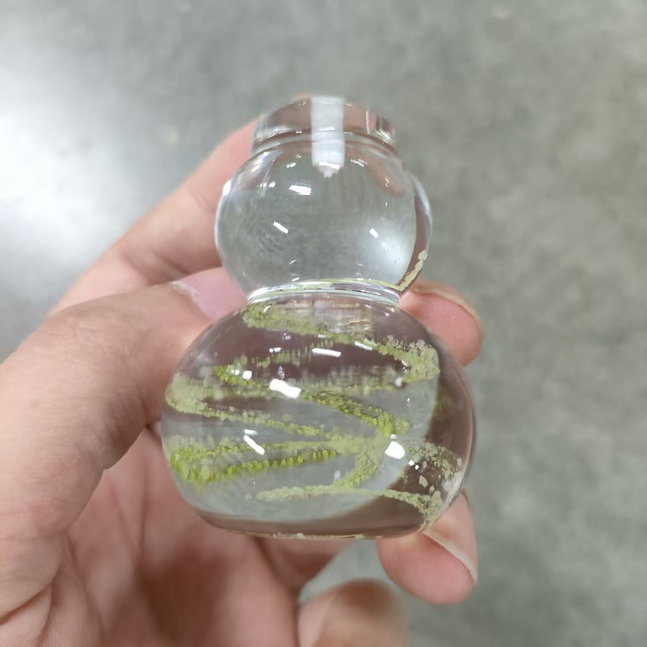 玻璃葫芦盖置-绿色CC8812