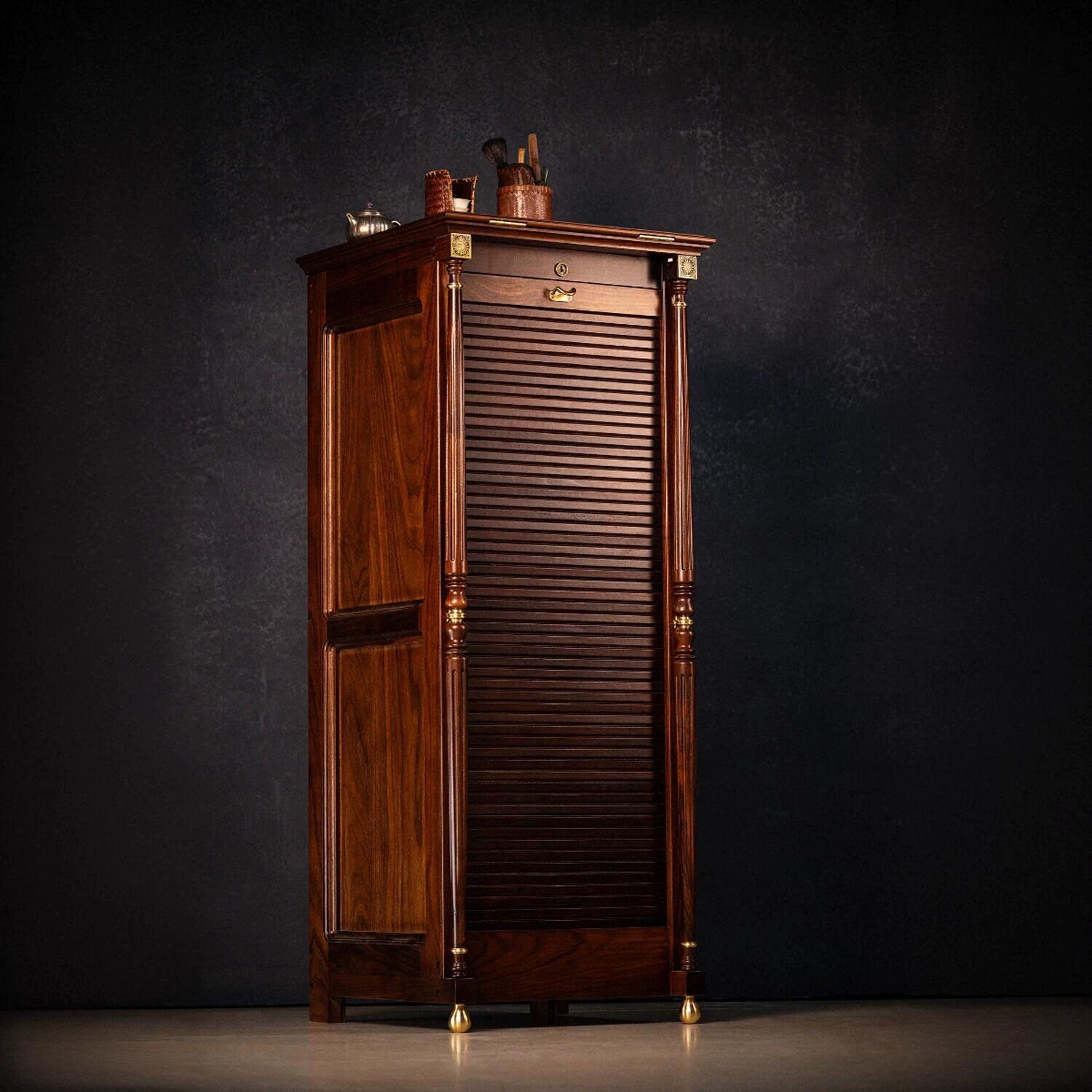 【北美黑胡桃】5o旋转牙科茶具伊斯特莱克复古家用高颜值家具A