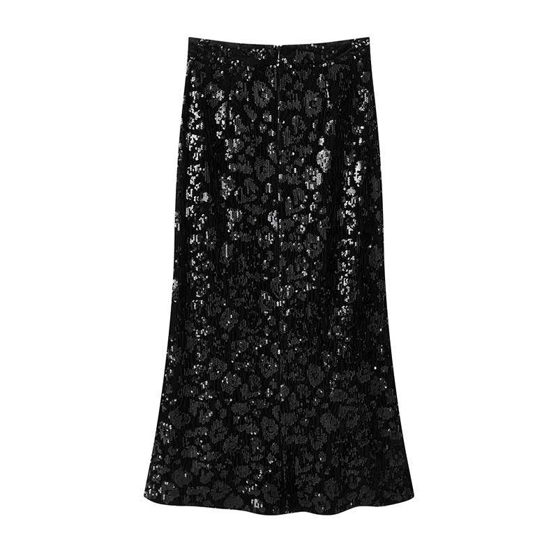 【达人专属】重工亮片鱼尾裙N8128